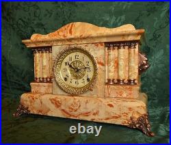 Antique Adamantine Seth Thomas Mantel Clock. Restored. Serviced