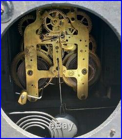 Antique Adamantine Seth Thomas Mantle Clock Running Orange & Green