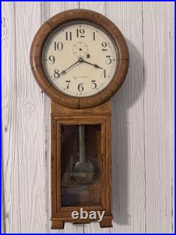 Antique All Original Key Wind 8 Day Seth Thomas # 2 Hanging Wall Regulator Clock