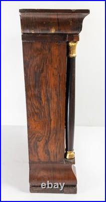 Antique American Seth Thomas Rosewood Veneer Column Shelf Clock Great Look