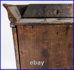 Antique American Seth Thomas Rosewood Veneer Column Shelf Clock Great Look