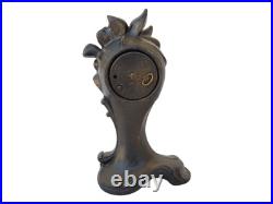 Antique Benedict Art Nouveau Cast Metal Desk Clock c1895-1905 Seth Thomas Works