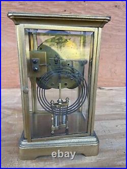 Antique Brass Gold Mantle Clock French Victorian New Haven