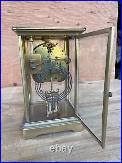 Antique Brass Gold Mantle Clock French Victorian New Haven