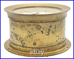 Antique Brass Seth Thomas Chelsea Ships Bell Clock With Key