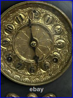 Antique Brass Seth Thomas Mantel Clock Rare With Key
