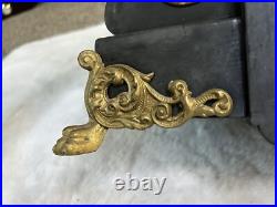 Antique Brass Seth Thomas Mantel Clock Rare With Key