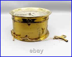 Antique Brass Ship's Maritime Clock + Key by Seth Thomas USA circa 1910 Antique Brass Ship's Maritime Clock + Key by Seth Thomas USA circa 1910