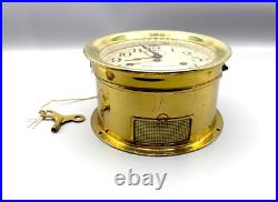 Antique Brass Ship's Maritime Clock + Key by Seth Thomas USA circa 1910 Antique Brass Ship's Maritime Clock + Key by Seth Thomas USA circa 1910