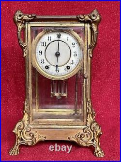 Antique CRYSTAL REGULATOR Seth Thomas Gilbert Ornate Clock Repair Project