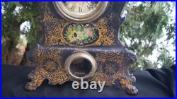 Antique C 1860 American Clock Co IRON FRONT Parlor Mantle Clock VIDEO RUNS Antique C 1860 American Clock Co IRON FRONT Parlor Mantle Clock VIDEO RUNS