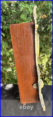 Antique C 1860 American Clock Co LION HEAD Iron Front Mantle Clock SEE VIDEO