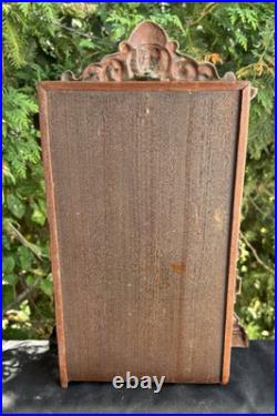 Antique C 1860 American Clock Co LION HEAD Iron Front Mantle Clock SEE VIDEO