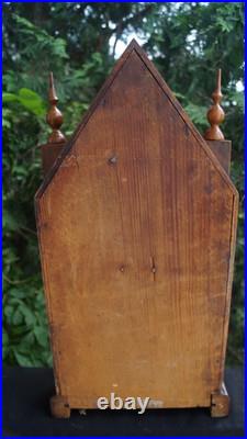Antique C 1870 New Haven Rosewood Finish Steeple Mantle Clock SEE VIDEO RUNS Antique C 1870 New Haven Rosewood Finish Steeple Mantle Clock SEE VIDEO RUNS