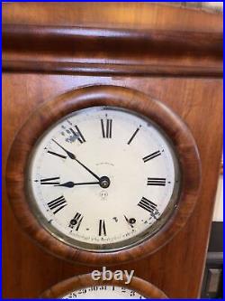 Antique C. 1880 Seth Thomas Mantle Calendar Clock Excellent working Condition