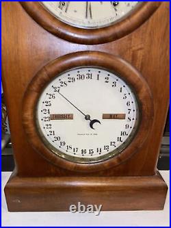 Antique C. 1880 Seth Thomas Mantle Calendar Clock Excellent working Condition