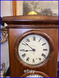 Antique C. 1880 Seth Thomas Mantle Calendar Clock Excellent working Condition