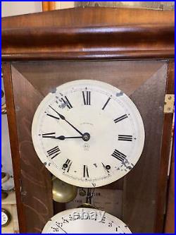 Antique C. 1880 Seth Thomas Mantle Calendar Clock Excellent working Condition