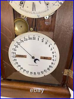 Antique C. 1880 Seth Thomas Mantle Calendar Clock Excellent working Condition
