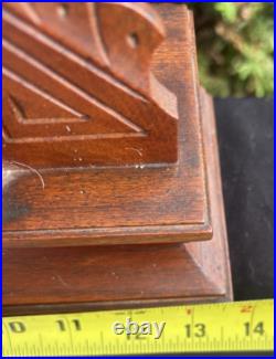 Antique C 1885 Gilbert LEOPARD Walnut Gingerbread Mantle Clock VIDEO SERVICED