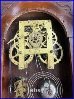 Antique C 1890 Gilbert HYENA Gingerbread Mantle Parlor Alarm Clock Runs VIDEO