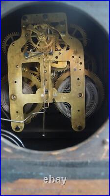 Antique C 1905 Seth Thomas Mexican Onxy Adamantine Mantle Clock ALL ORIGINAL