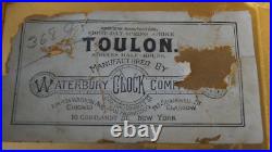 Antique C 1905 Waterbury TOULON Crystal Regulator Mantle Clock VIDEO BEAUTY Antique C 1905 Waterbury TOULON Crystal Regulator Mantle Clock VIDEO BEAUTY