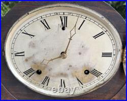 Antique C 1910s Gilbert Tambour Mantle Clock RUNS GOOD VIDEO BRASS HANDS Antique C 1910s Gilbert Tambour Mantle Clock RUNS GOOD VIDEO BRASS HANDS