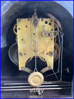 Antique C 1910s Gilbert Tambour Mantle Clock RUNS GOOD VIDEO BRASS HANDS Antique C 1910s Gilbert Tambour Mantle Clock RUNS GOOD VIDEO BRASS HANDS