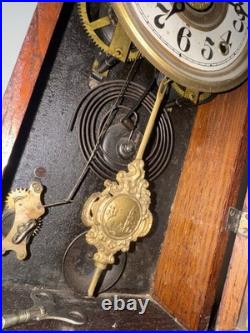 Antique C 1912 Waterbury FESTUS Mantle Clock & ALARM ALL ORIGINAL -with Key
