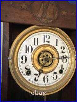 Antique C 1912 Waterbury FESTUS Mantle Clock & ALARM ALL ORIGINAL -with Key