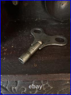 Antique C 1912 Waterbury FESTUS Mantle Clock & ALARM ALL ORIGINAL -with Key