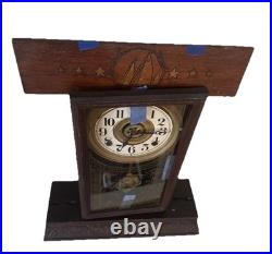 Antique C 1912 Waterbury FESTUS Mantle Clock & ALARM ALL ORIGINAL -with Key