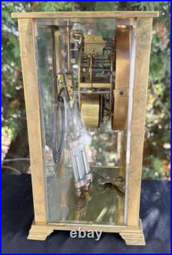 Antique C 1913 Seth Thomas EMPIRE #306 Crystal Regulator Clock RUNS GOOD VIDEO