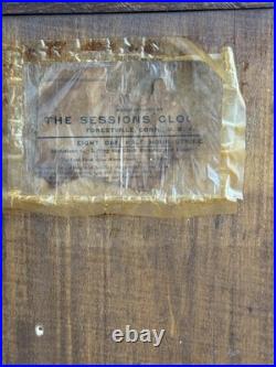 Antique C 1932 Sessions Gable #3 Cabinet Mantle Clock With ALARM SEE VIDEO