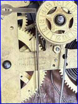 Antique C 1932 Sessions Gable #3 Cabinet Mantle Clock With ALARM SEE VIDEO