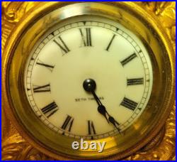 Antique Carved Stand Shelf Mantel Clock SethThomas