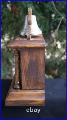 Antique Circa 1890 1910 C&G Co Bell Top Mantle Alarm Clock UNUSUAL RUNS Antique Circa 1890 1910 C&G Co Bell Top Mantle Alarm Clock UNUSUAL RUNS