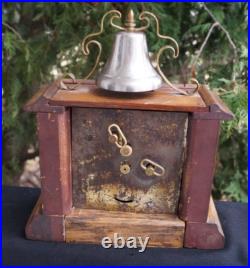 Antique Circa 1890 1910 C&G Co Bell Top Mantle Alarm Clock UNUSUAL RUNS Antique Circa 1890 1910 C&G Co Bell Top Mantle Alarm Clock UNUSUAL RUNS