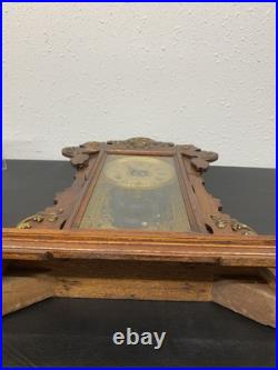 Antique Circa 1906-7 Seth Thomas Metal Series #4 Oak Parlor Clock Working