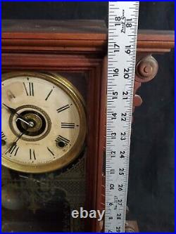 Antique Clock Seth Thomas Eight Day Wood Mantel Clock Collectible