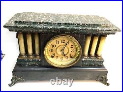 Antique Clock Seth Thomas Mantle Clock with the key for parts or reparir