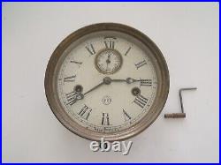 Antique Eight Day Lever Seth Thomas, Thomaston, Conn. Brass Ships Clock