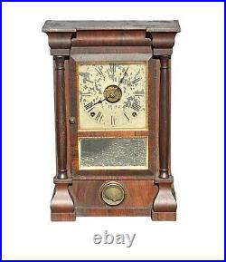 Antique Empire Seth Thomas Rosewood Shelf Clock With Alarm