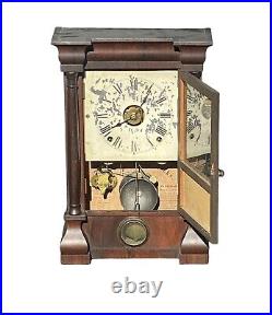 Antique Empire Seth Thomas Rosewood Shelf Clock With Alarm