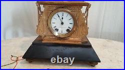 Antique Figural Brass/Gilt Metal mantel clock