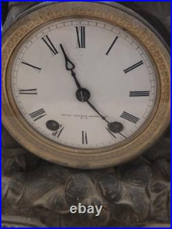 Antique Figural Seth Thomas Mantle Clock Very Beautiful Non Working Condition