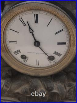 Antique Figural Seth Thomas Mantle Clock Very Beautiful Non Working Condition