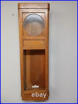 Antique German Wood Wall Weight Clock, Case Only- 35 Tall Antique German Wood Wall Weight Clock, Case Only- 35 Tall