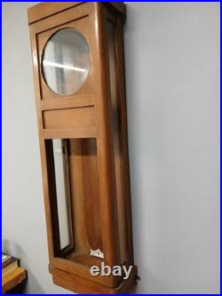 Antique German Wood Wall Weight Clock, Case Only- 35 Tall Antique German Wood Wall Weight Clock, Case Only- 35 Tall